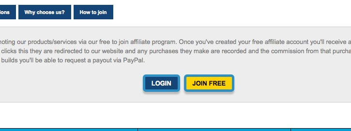 affiliate program register