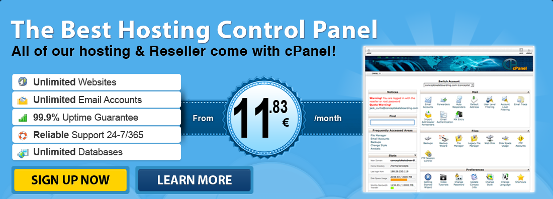 cPanel is the most popular web hosting control panel